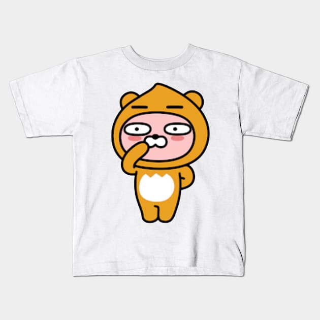 KakaoTalk Friends Apeach in Hello! Ryan Costume Kids T-Shirt by icdeadpixels